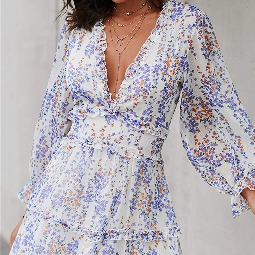 Floral Print Mini Dress